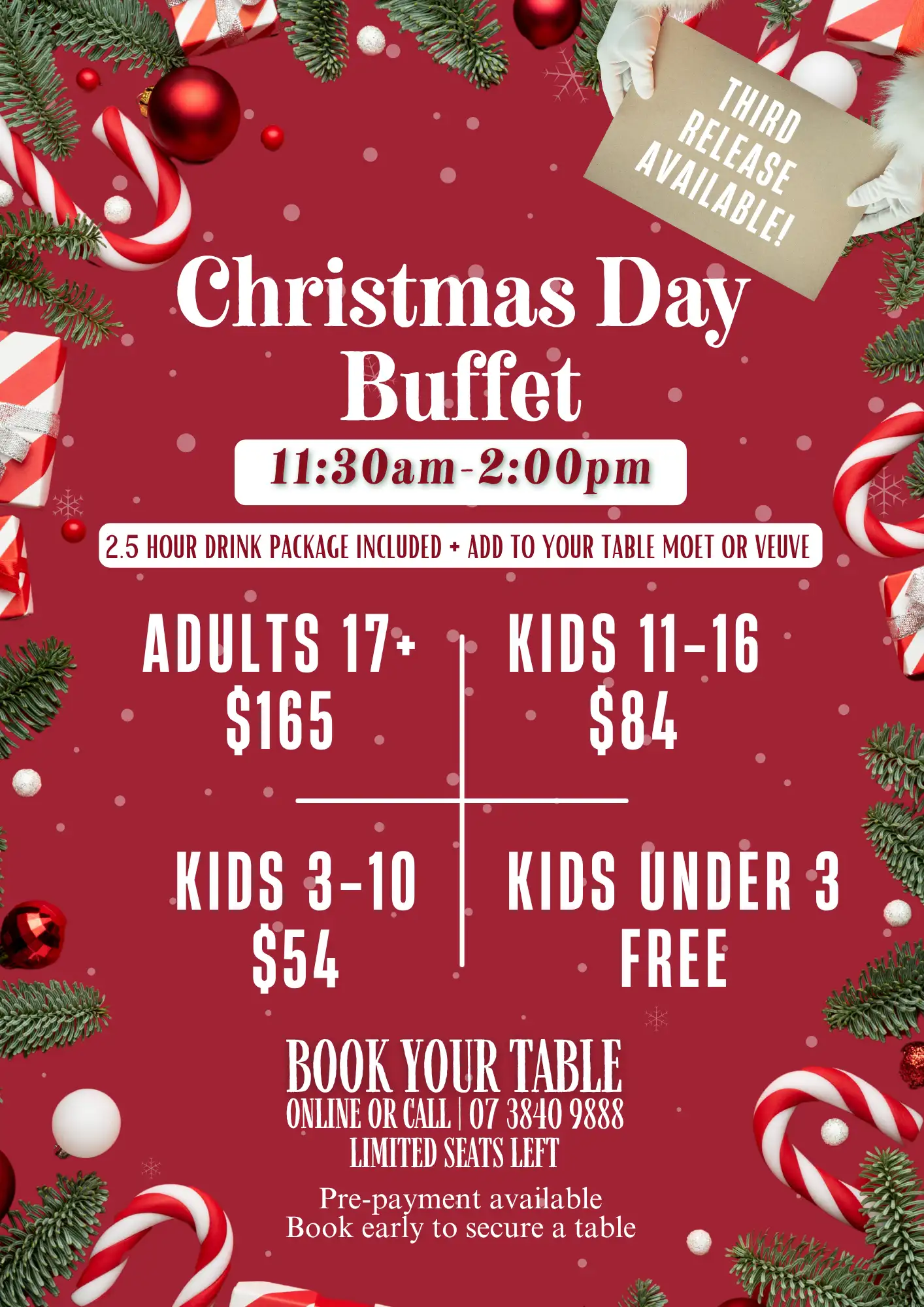 Celebrate Christmas Day Buffet at Hotel West End
